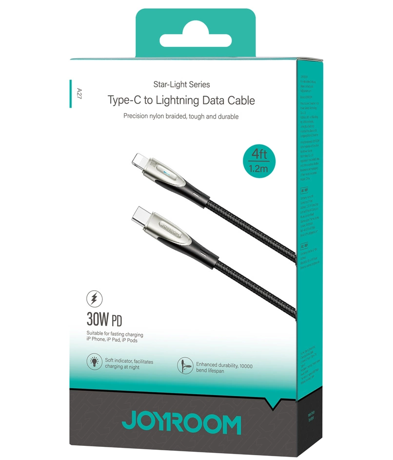 Datový a nabíjecí kabel USB-C - Lightning Joyroom S-A31, 30W, 1.2m, černý