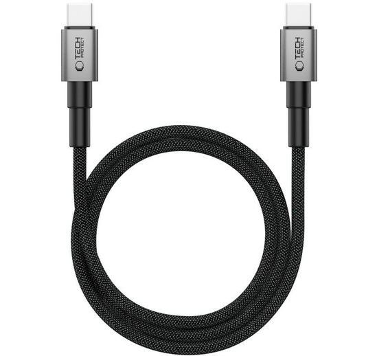 Kabel pro data a nabíjení USB-C - USB-C Tech-Protect Ultraboost DNA MagTwist, 100W, 1m, šedý