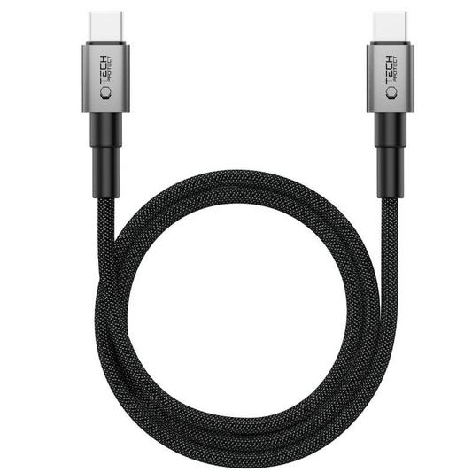 Kabel pro data a nabíjení USB-C - USB-C Tech-Protect Ultraboost DNA MagTwist, 100W, 2m, šedý