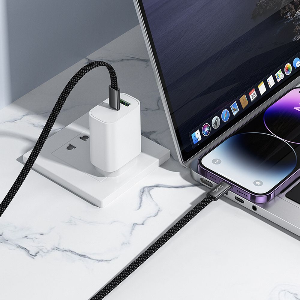 Datový a nabíjecí kabel USB-C - USB-C HOCO X125, 60W, 1m, Bílý