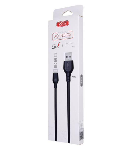 Datový a nabíjecí kabel USB-A - USB-C XO Design NB103, 18W, 2m, černý
