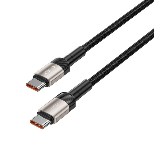 Datový a nabíjecí kabel USB-C - USB-C Tech-Protect Ultraboost EVO, 100W, 1m, stříbrný
