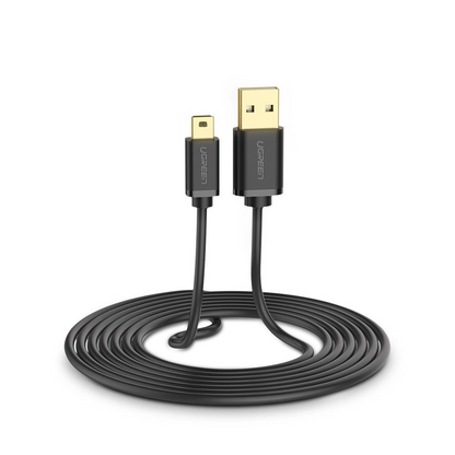 Datový a nabíjecí kabel USB-A - miniUSB UGREEN US132, 3m, černý