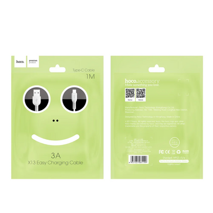 Datový a nabíjecí kabel USB-A - USB-C HOCO X13 Easy, 18W, 1m, černý