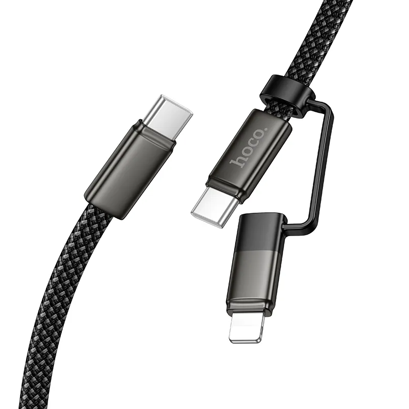 Datový a nabíjecí kabel USB-C - Lightning / USB-C HOCO X125, 60W, 1m, černý