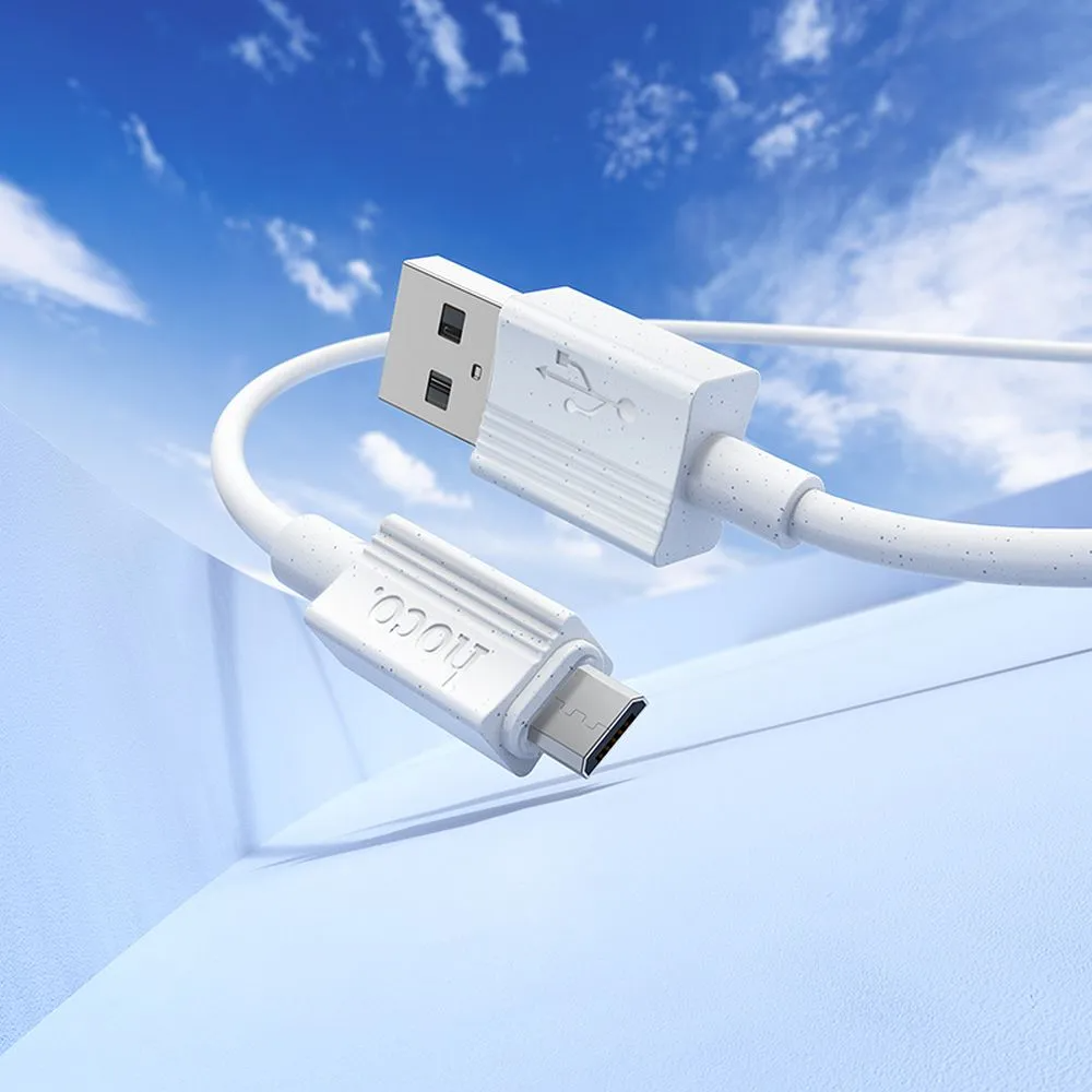 Datový a nabíjecí kabel USB-A - microUSB HOCO X107, 18W, 1m, bílý