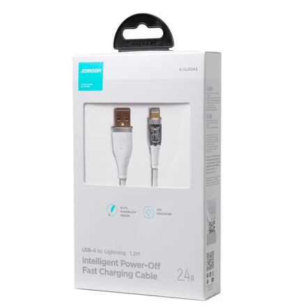 Datový a nabíjecí kabel USB-A - Lightning Joyroom S-UL012A3, 18W, 1,2 m, bílý