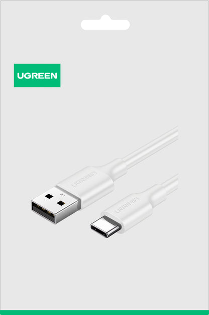 Datový a nabíjecí kabel USB-A - USB-C UGREEN US287, 18W, 1.5m, bílý