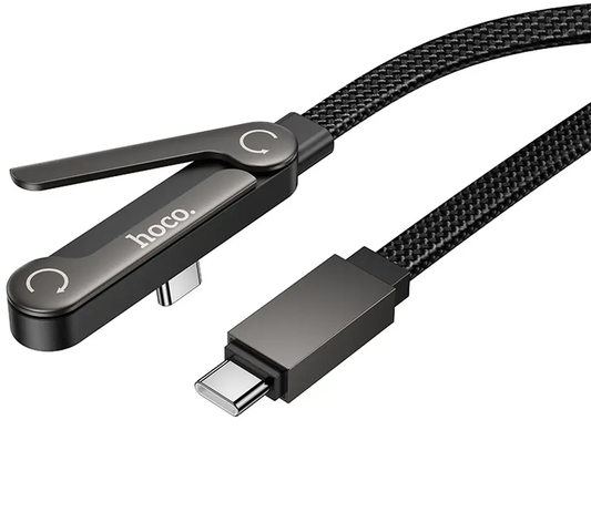 Datový a nabíjecí kabel USB-C - USB-C HOCO U150 Exquisite, 60W, 1,2m, černý