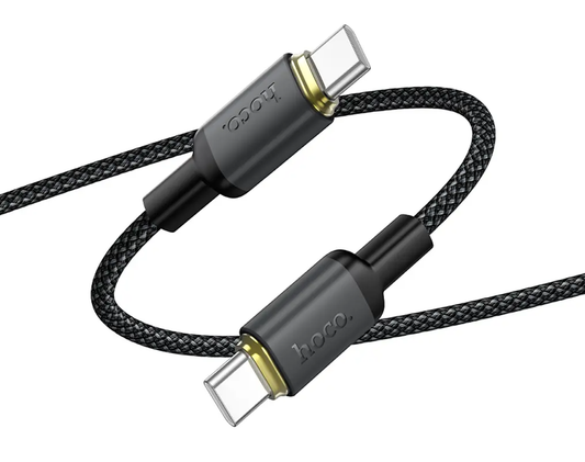 Datový a nabíjecí kabel USB-C - USB-C HOCO X128 Benefit, 60W, 1m, černý