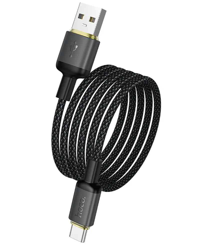 Datový a nabíjecí kabel USB-A - USB-C HOCO X128 Benefit, 36W, 1m, černý