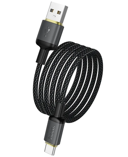 Datový a nabíjecí kabel USB-A - USB-C HOCO X128 Benefit, 36W, 1m, černý