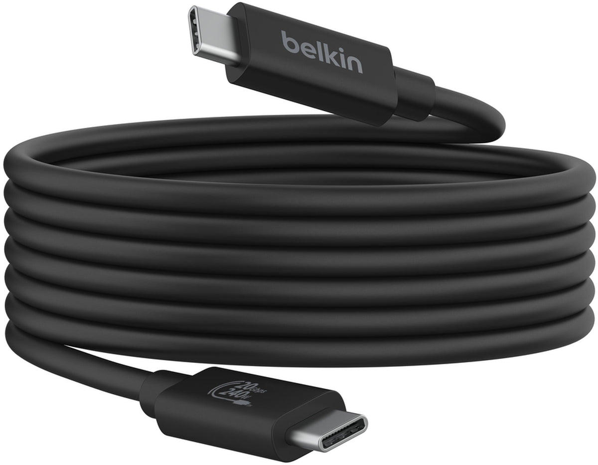 Datový a nabíjecí kabel USB-C - USB-C Belkin Connect, 240W, 2m, černý INZ004bt2MBK