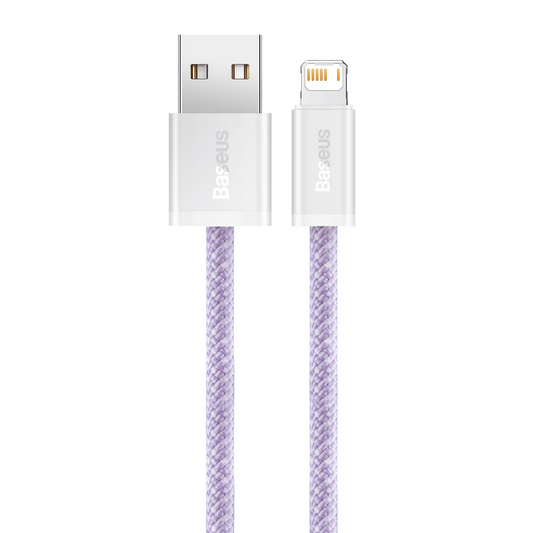 Datový a nabíjecí kabel USB-A - Lightning Baseus Dynamic Series, 18W, 2m, fialový CALD000505