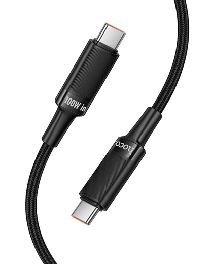 Datový a nabíjecí kabel USB-C - USB-C HOCO U153 Extreme, 100W, 1,2m, černý