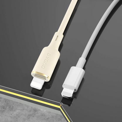 Datový a nabíjecí kabel USB-A - Lightning Dudao L7SL, 18W, 1m, béžový