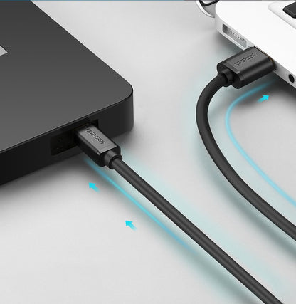 Datový a nabíjecí kabel USB-A - miniUSB UGREEN US132, 2m, černý