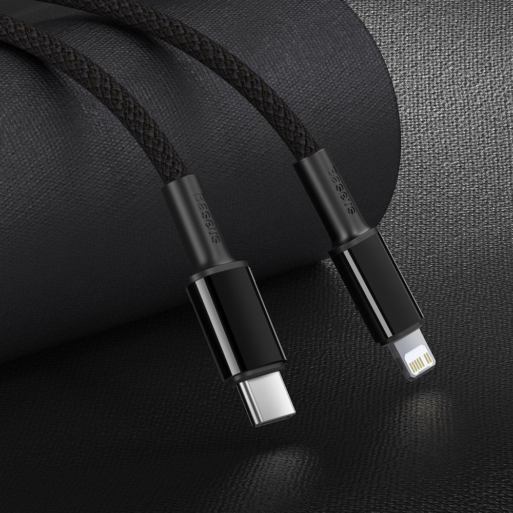 USB-C to Lightning Data and Charging Cable Baseus High Density Braided, 20W, 2m, Black CATLGD-A01
