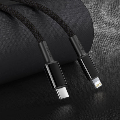 USB-C to Lightning Data and Charging Cable Baseus High Density Braided, 20W, 2m, Black CATLGD-A01