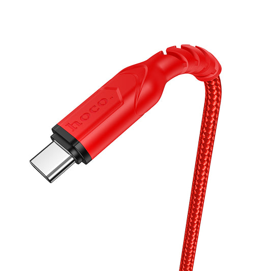 Kabel pro data a nabíjení USB-A - USB-C HOCO X59 Victory, 18W, 1m, červený