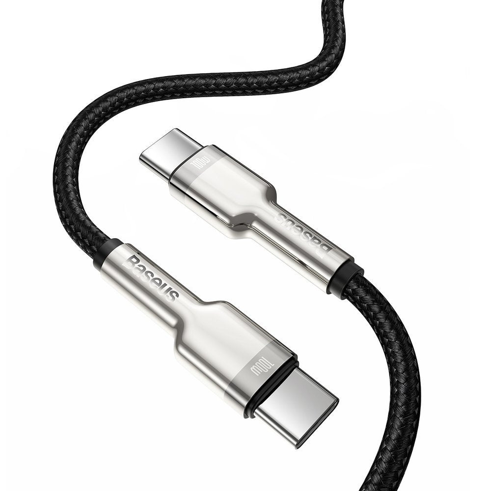 Datový a nabíjecí kabel USB-C - USB-C Baseus Cafule, 100W, 2m, Černý CATJK-D01