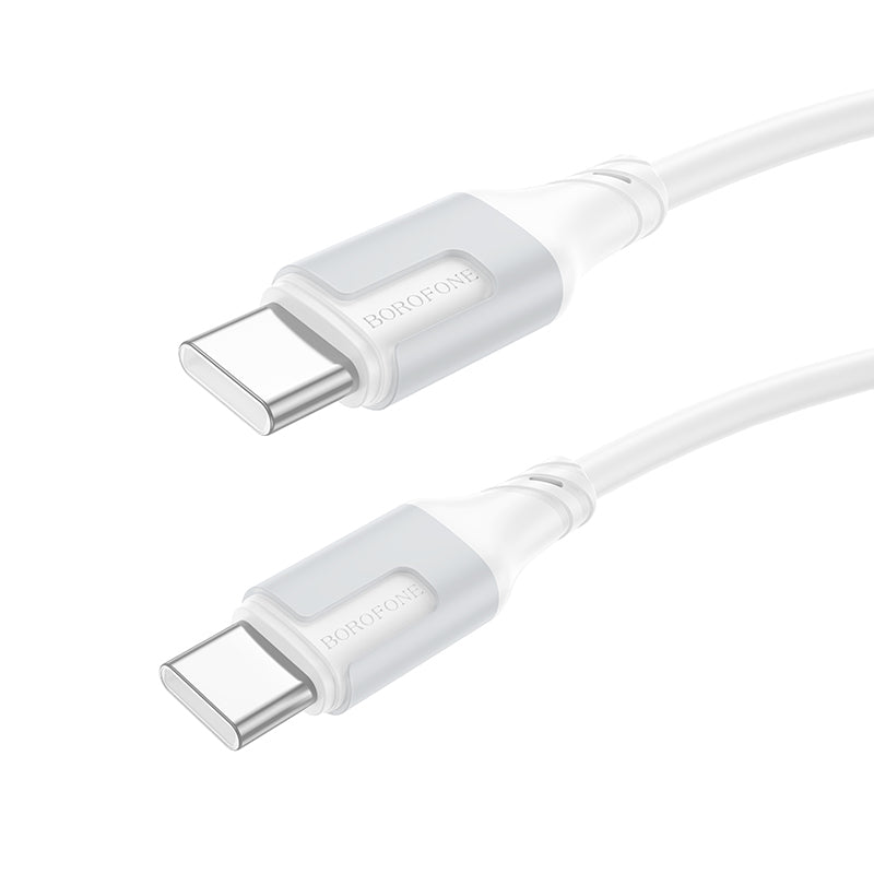 Kabel pro data a nabíjení USB-C - USB-C Borofone BX101 Creator, 60W, 1m, bílý