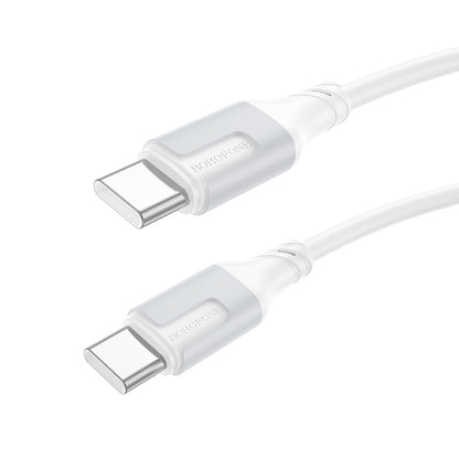 Kabel pro data a nabíjení USB-C - USB-C Borofone BX101 Creator, 60W, 1m, bílý