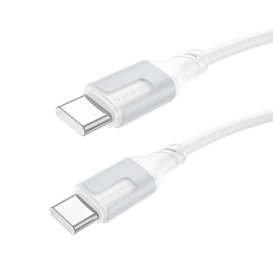Kabel pro data a nabíjení USB-C - USB-C Borofone BX101 Creator, 60W, 1m, bílý