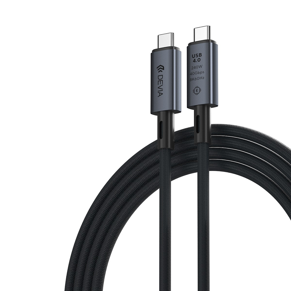 Datový a nabíjecí kabel USB-C - USB-C DEVIA EC641, 240W, 1m, černý