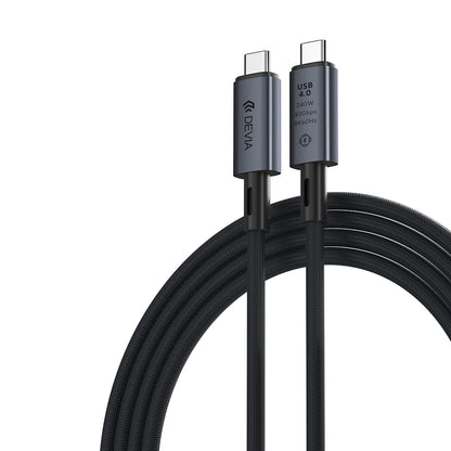 Datový a nabíjecí kabel USB-C - USB-C DEVIA EC641, 240W, 1m, černý