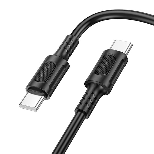 Datový a nabíjecí kabel USB-C - USB-C Borofone BX111 Feliz, 60W, 1m, černý