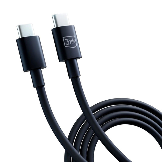 Datový a nabíjecí kabel USB-C - USB-C 3MK Hyper, 100W, 1.2m, černý