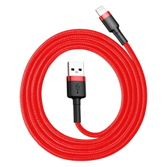 Datový a nabíjecí kabel USB-A - Lightning Baseus Cafule, 18W, 1m, červený CALKLF-B09