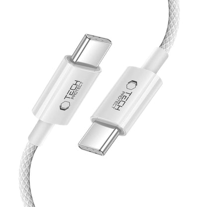 Kabel pro data a nabíjení USB-C - USB-C Tech-Protect Ultraboost Lite, 60W, 1m, Stříbrný