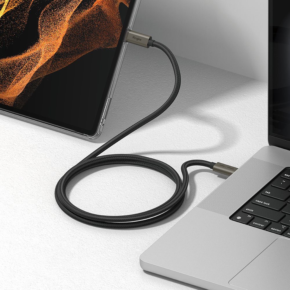 Datový a nabíjecí kabel USB-C - USB-C Ringke 2X2, 240W, 1m, černý
