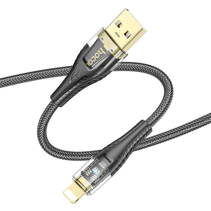 Datový a nabíjecí kabel USB-A - Lightning HOCO U121, 18W, 1.2m, Černý