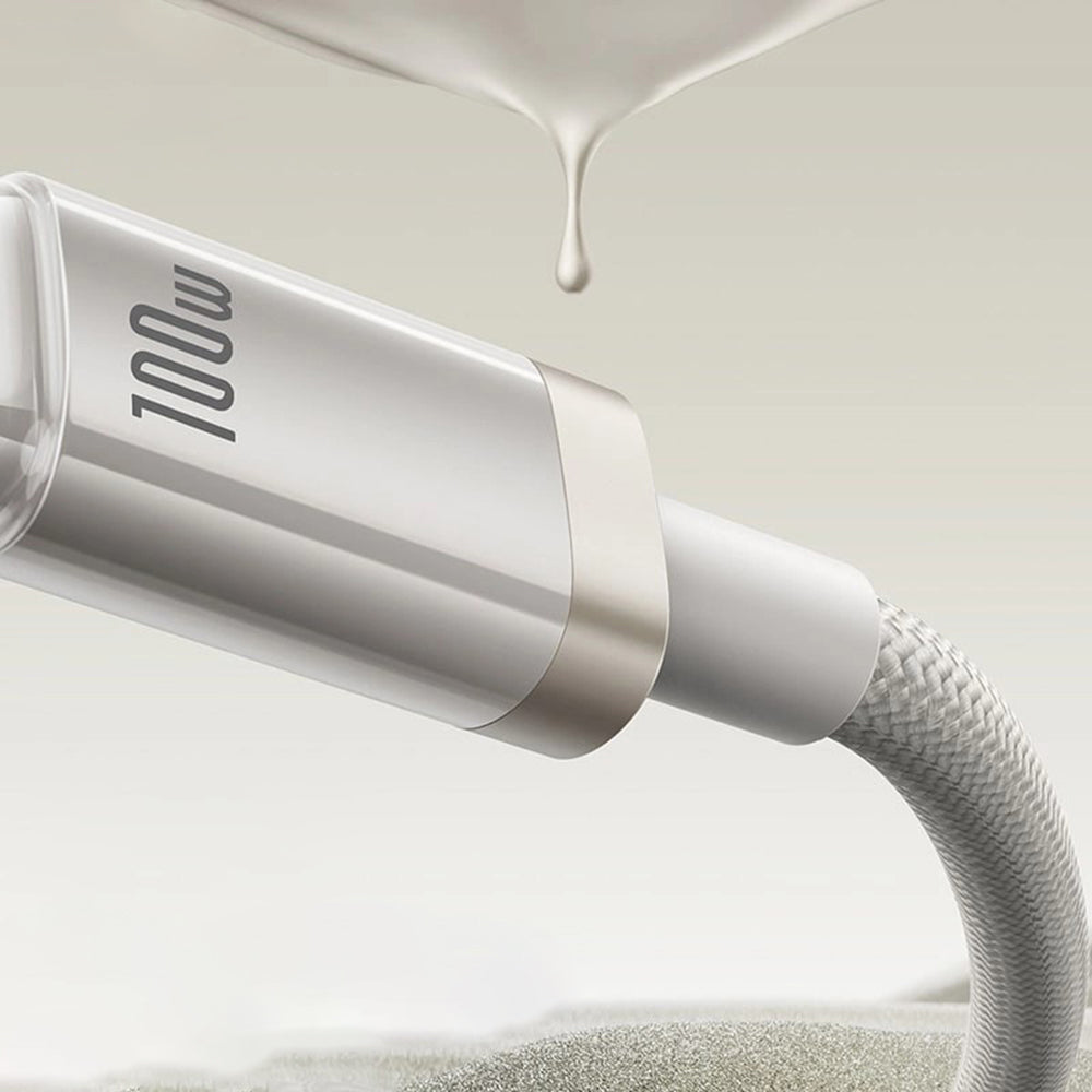Kabel pro data a nabíjení USB-A - USB-C Baseus Titanium, 100W, 1m, Stříbrný P10378102G21-00
