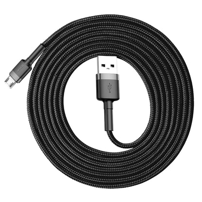 Datový a nabíjecí kabel USB-A - microUSB Baseus Cafule, 18W, 2m, šedý CAMKLF-CG1