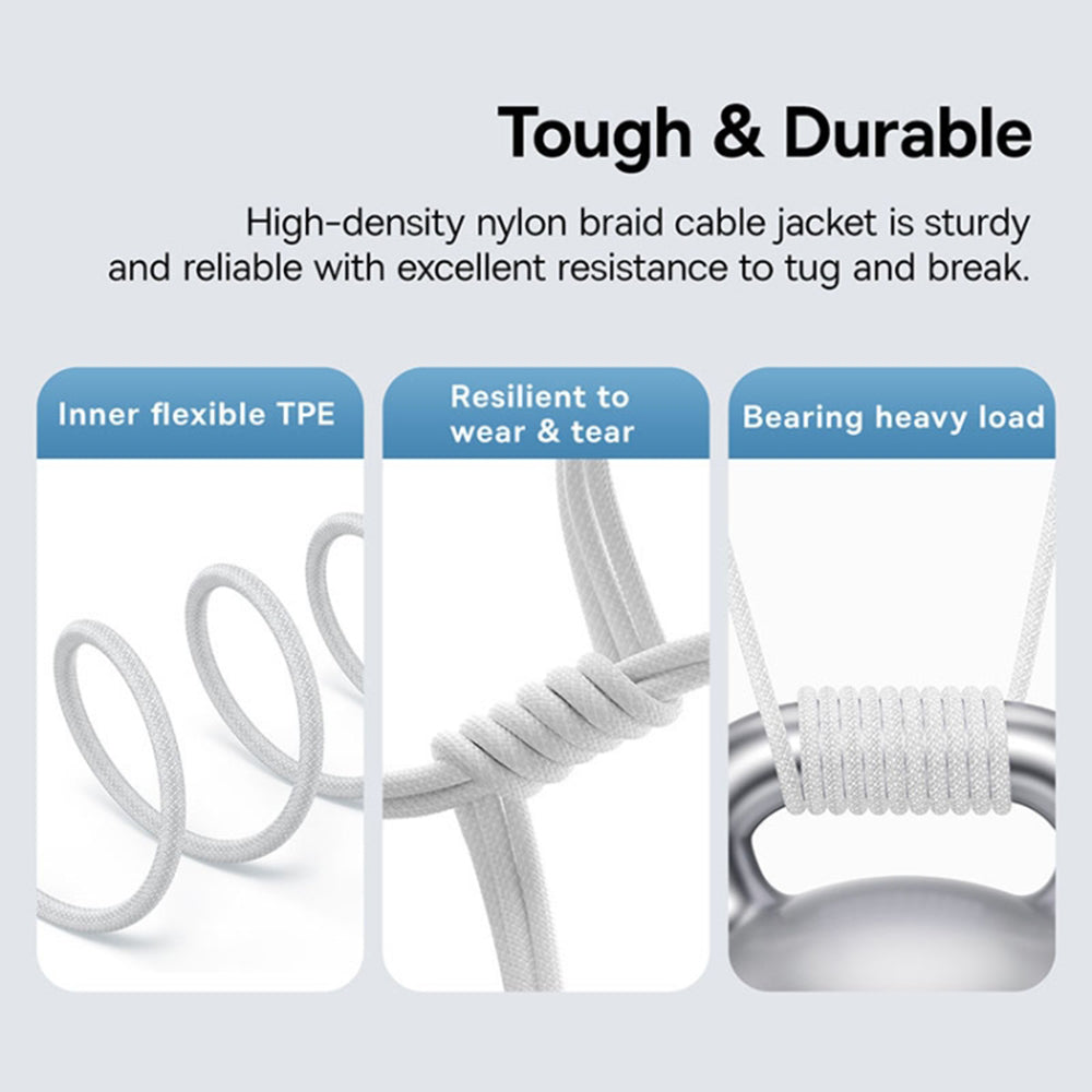 Datový a nabíjecí kabel USB-C - USB-C Baseus Gem, 100W, 2m, Bílý P10373000211-01