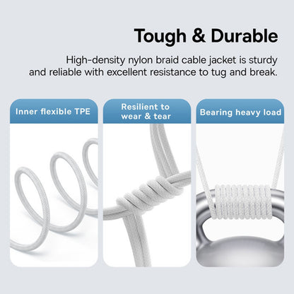 Datový a nabíjecí kabel USB-C - USB-C Baseus Gem, 100W, 2m, Bílý P10373000211-01