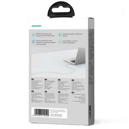 Datový a nabíjecí kabel USB-C - USB-C Joyroom Multi-Color S-A34, 60W, 1m, Bílý