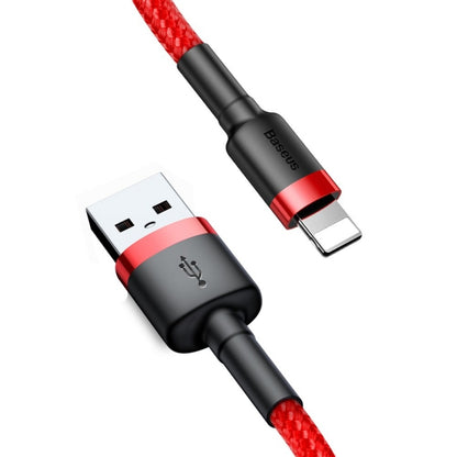 Datový a nabíjecí kabel USB-A - Lightning Baseus Cafule, 18W, 3m, Červený CALKLF-R09