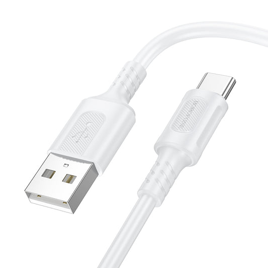 Datový a nabíjecí kabel USB-A - USB-C Borofone BX111 Feliz, 20W, 1m, Bílý