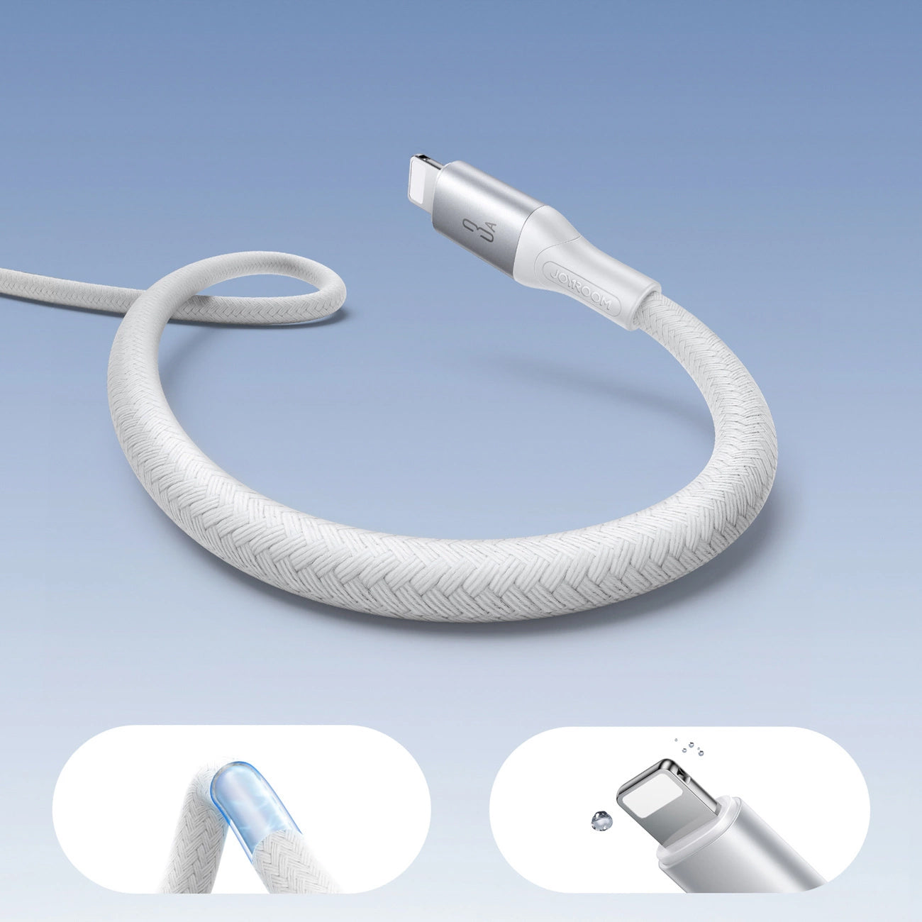 Datový a nabíjecí kabel USB-A - Lightning Joyroom S-A28 Flash, 18W, 2m, Bílý