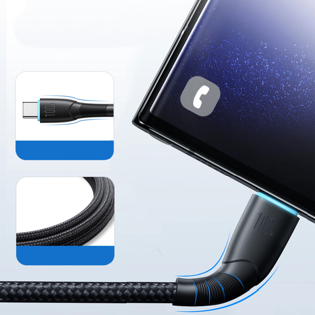 Kabel pro data a nabíjení USB-A - USB-C Joyroom S-A32, 100W, 1m, černý