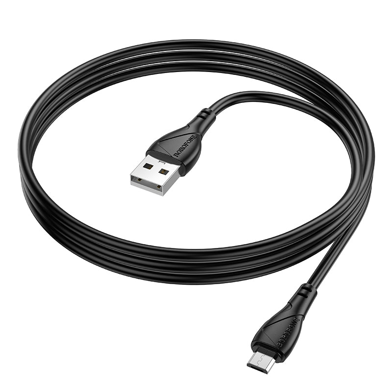 Datový a nabíjecí kabel USB-A - microUSB Borofone BX121 Energy, 18W, 1m, černý