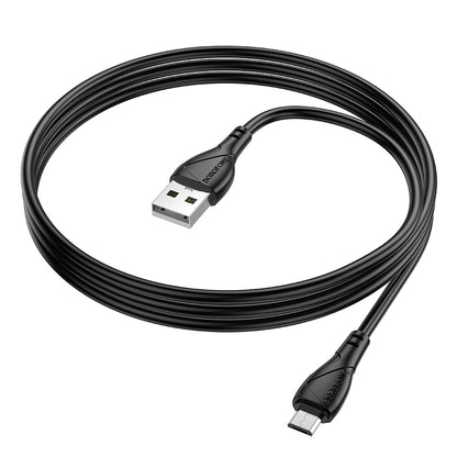 Datový a nabíjecí kabel USB-A - microUSB Borofone BX121 Energy, 18W, 1m, černý