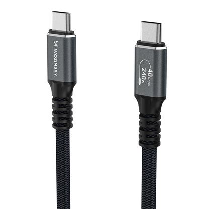 Datový a nabíjecí kabel USB-C - USB-C WZK WPS-UY42S, 240W, 2m, černý