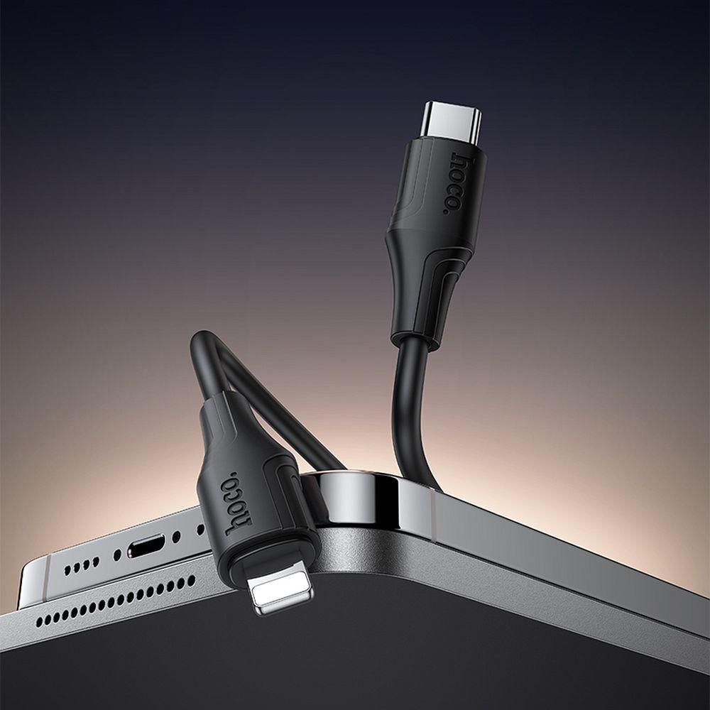 Datový a nabíjecí kabel USB-C - Lightning HOCO X124, 27W, 1m, Černý