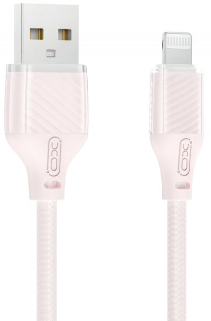 Datový a nabíjecí kabel USB-A - Lightning XO Design NB291, 18W, 1m, Růžový